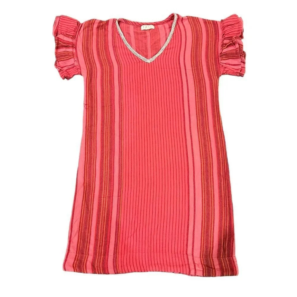 Anthropologie THML Striped Boho Ruffle‎ Sleeve Dress Size XS